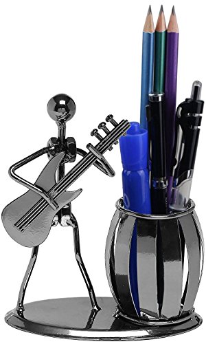 LepoHome Guitar Pen Holder Creative Desktop Accessories Multipurpose Metal Desk Pencil Holder For Gifts, Kids, Students, and Office Stationary