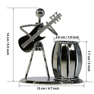 LepoHome Guitar Pen Holder Creative Desktop Accessories Multipurpose Metal Desk Pencil Holder For Gifts, Kids, Students, and Office Stationary