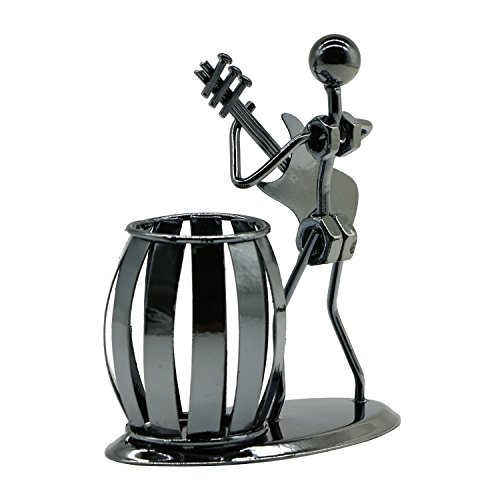 LepoHome Guitar Pen Holder Creative Desktop Accessories Multipurpose Metal Desk Pencil Holder For Gifts, Kids, Students, and Office Stationary