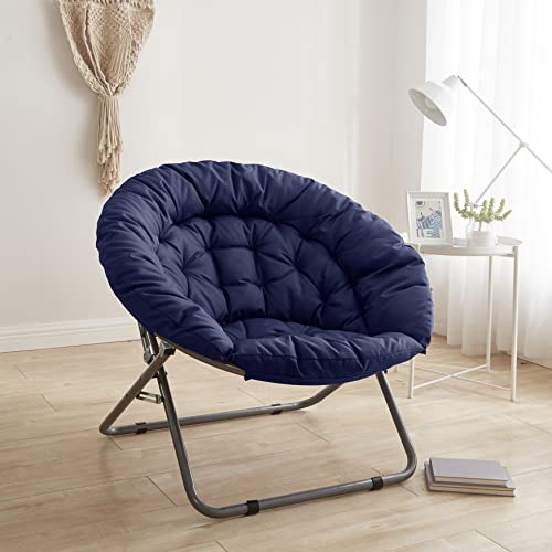 Urban Shop Oversized Polycanvas Saucer Chair, Navy