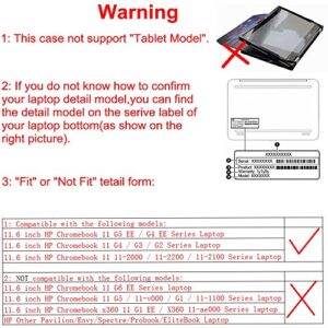 Alapmk Protective Case Cover for 11.6" HP Chromebook 11 G5 EE/G4/G3/G2/G4 EE/11-2000 Series Laptop(Warning:Not fit HP Chromebook 11 G6 EE/G5/G1/11-v000/11-1100 Series),Black