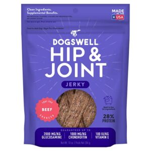 DOGSWELL 842190 Hip & Joint Beef Jerky Pet Food, 10 Oz (842190)