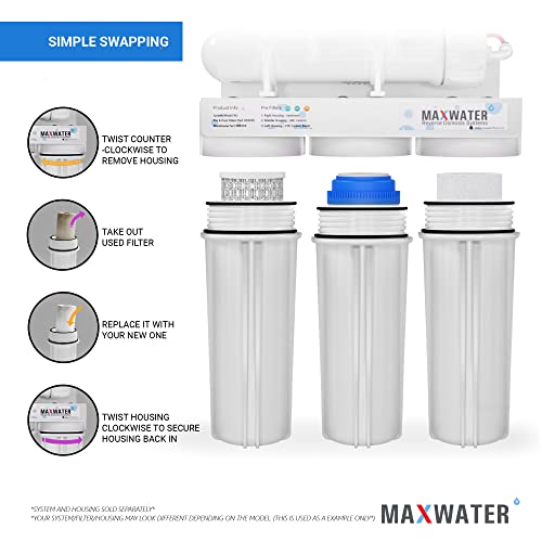 Max Water 6 Stage 100 GPD (Gallon Per Day) RODI (Reverse Osmosis Deionization) Water Filtration System for Aquarium