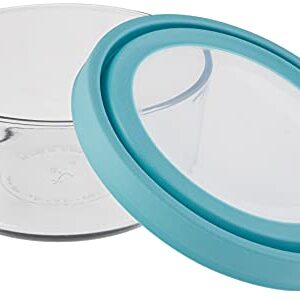 Anchor Hocking TrueSeal Glass Food Storage Containers with Airtight Lids, Set of 10,Mineral Blue