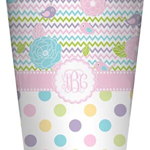 RNK Shops Girly Girl Waste Basket - Double Sided (White) (Personalized)