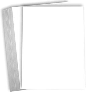hamilco white cardstock - 8 x 10" blank 80 lb cover card stock - 50 pack