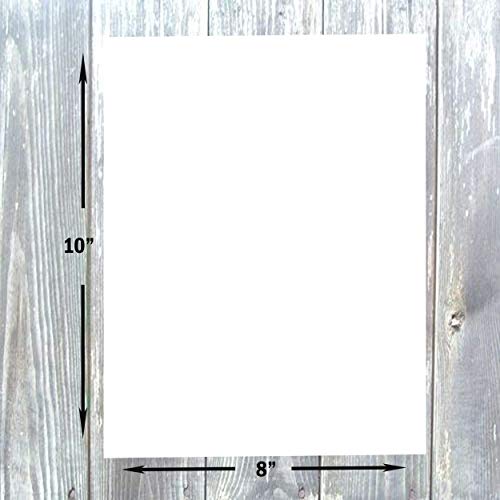 Hamilco White Cardstock - 8 x 10" Blank 80 lb Cover Card Stock - 50 Pack