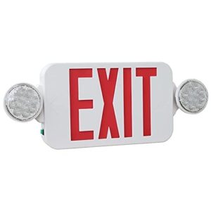 mini led exit sign emergency light combo with red letters