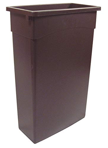 23 gal. Rectangular Brown Trash Can