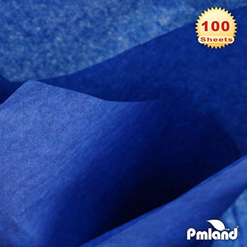 PMLAND Premium Quality Gift Wrapping Paper - Blue - 15 Inches X 20 Inches 100 Sheets