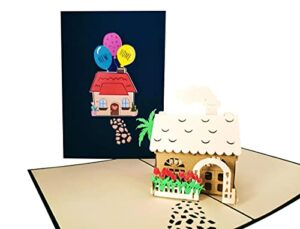 igifts and cards fun housewarming 3d pop up greeting card - new house pop up card, happy moving gift, welcome home card, congratulations on your housiversary, realtor thank you, bienvenidos a mi casa