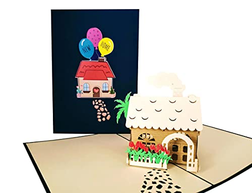 iGifts And Cards Fun Housewarming 3D Pop Up Greeting Card - New House Pop Up Card, Happy Moving Gift, Welcome Home Card, Congratulations On Your Housiversary, Realtor Thank You, Bienvenidos A Mi Casa