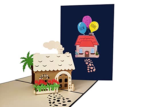 iGifts And Cards Fun Housewarming 3D Pop Up Greeting Card - New House Pop Up Card, Happy Moving Gift, Welcome Home Card, Congratulations On Your Housiversary, Realtor Thank You, Bienvenidos A Mi Casa