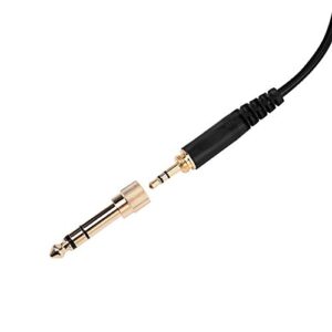 Coiled Headphone Cable with 3.5MM and 6.5MM Plug, Replacement Coiled Spring Stereo Audio Cable for HD25/560/540/480/430/250 Headphones