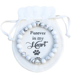 a.b.c. pet memorial bracelet-loss of pet gifts with rainbow bridge card in loving memory of your beloved dog cat- pet loss jewelry