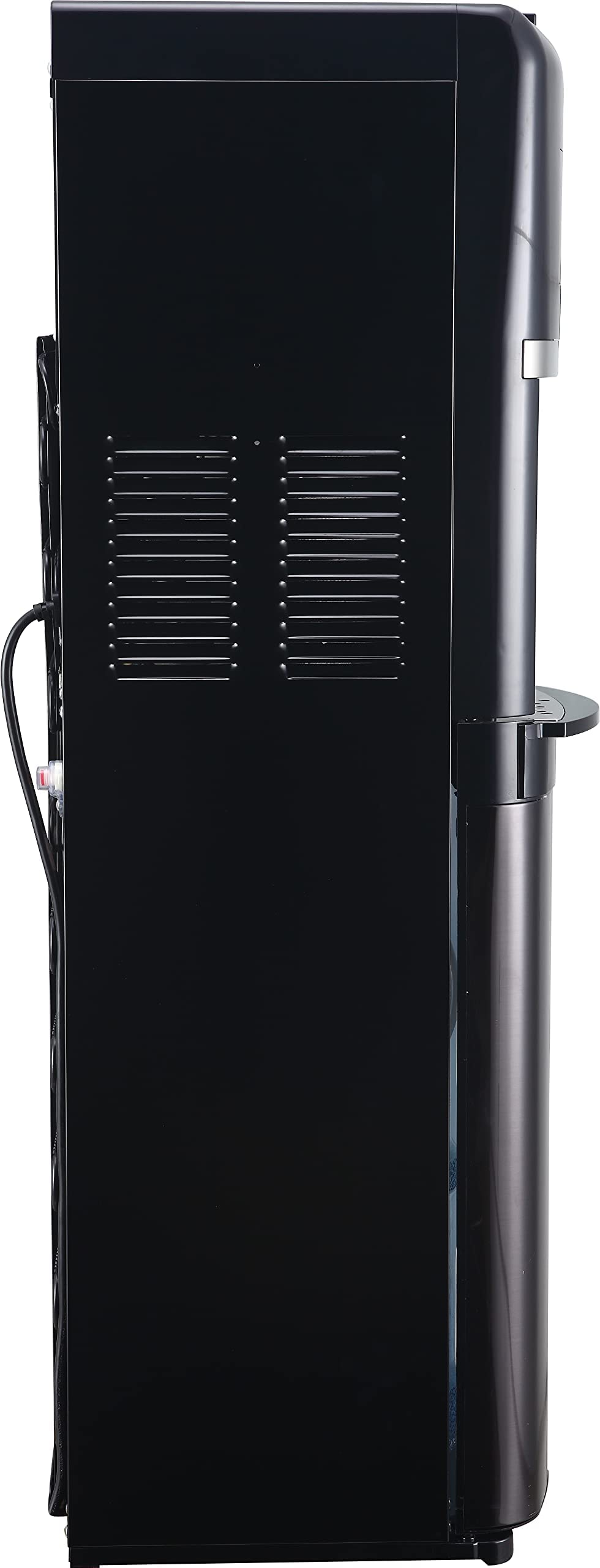 Primo Bottom Loading Water Dispenser, 3 Temp (Hot-Cool-Cold) Water Dispenser for 5 Gallon Bottle w/Child-Resistant Safety Feature, Black with Black Stainless Door