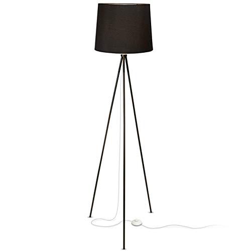 Newhouse Lighting NHFL-AL-BK Alexandria Tripod Floor Lamp, Black