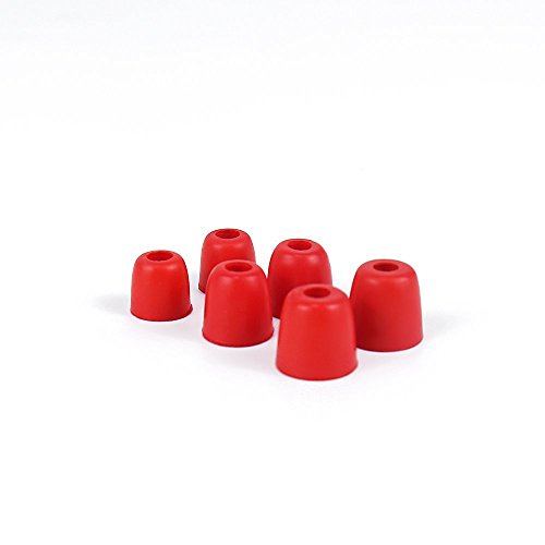 KZ 3 Pairs Memory Foam Noise Cancelling Eartips for in Ear Earphones Earbuds, S M L, Red