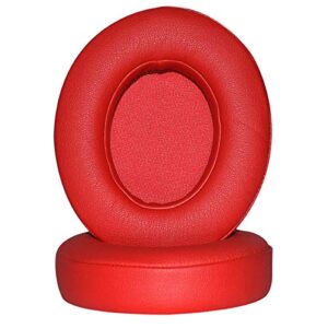 replacement earpad cushions kit compatible with beats studio 2.0 wired/wireless sutdio 3.0 over-ear headphones ear pads replacement (red)