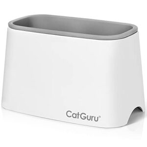 catguru premium cat litter scoop holder, scooper caddy, scoop stand pairs with any cat litter box and fits most cat litter scoops (white)