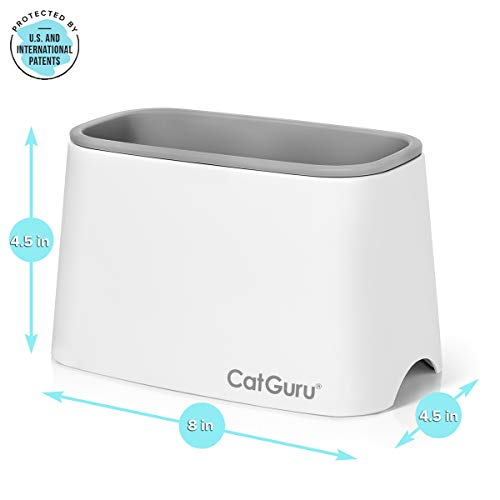 CatGuru Premium Cat Litter Scoop Holder, Scooper Caddy, Scoop Stand Pairs with Any Cat Litter Box and Fits Most Cat Litter Scoops (White)