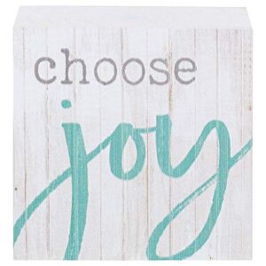 p. graham dunn choose joy whitewash 3.5 x 3.5 inch pine wood tabletop block sign