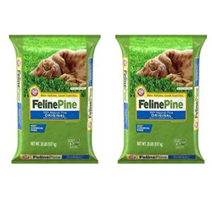 feline pine cat litter, 20 lbs - 2 pack