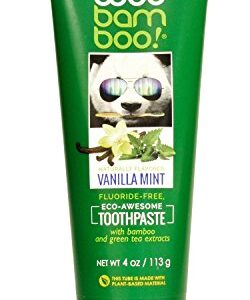 WooBamboo! Vanilla Mint Toothpaste - Naturally Derived, Fluoride Free, Vegan, Gluten Free