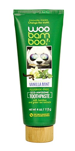 WooBamboo! Vanilla Mint Toothpaste - Naturally Derived, Fluoride Free, Vegan, Gluten Free