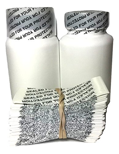 66 x 25 mm WHITE Perforated Shrink Band for Growler Bottles, Pharmaceutical Bottles, Gallon Jugs, Honey Bottles, and More. Fits 1 1/4" to 1 1/2" Diameter - Pack of 250