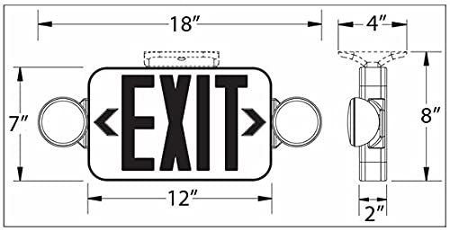 Remote Capable LED Exit Emergency Light Combo