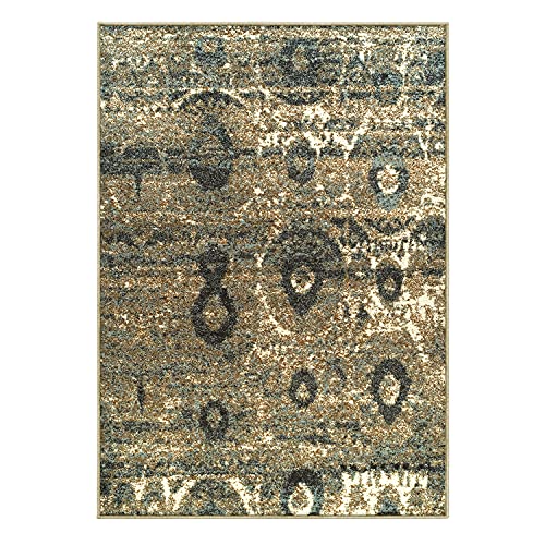 Superior 6mm Pile Height with Jute Backing, Durable, Fashionable and Easy Maintenance, Rosemont Collection Area Rug, 8' x 10' - Blue