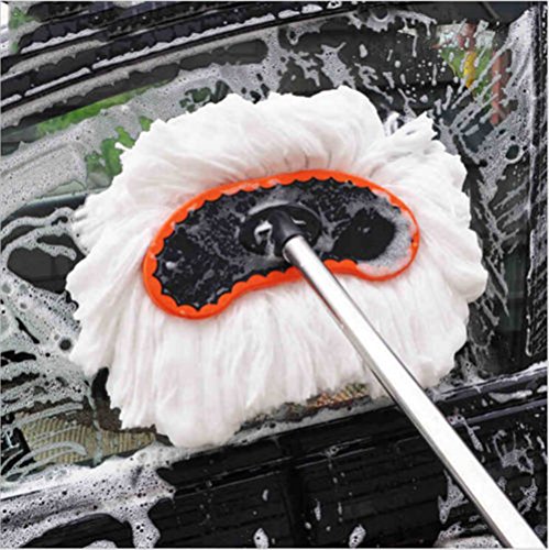 GCARTOUR Car Cleaning Mop Soft Milk Silk Wiping Wet Mop Car Wash Brush Duster Cleaning Tool（No Handle）