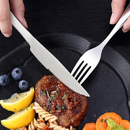 Hommp 8-Piece Stainless Steel Steak Knives for Chefs Commercial Kitchen