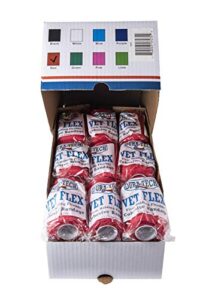 dura-tech vet flex red bandage first aid wrap | for horses, dogs and others | self-adhesive cohesive tape | 4” wide and 5 yards of length | package of 18 rolls