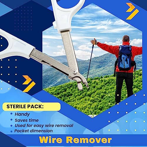 Sterile Sutures Thread with Needle, Disposable Stapler and Wire Remover Instrument Plus Waterproof Adhesive Film- Emergency Survival First Aid Field Practice, Wound Tactical Demo, Vet Clinic Use