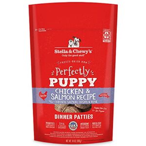 stella & chewy’s freeze dried raw dinner patties – crafted for puppies – grain free, protein rich perfectly puppy chicken & salmon recipe – 14 oz bag