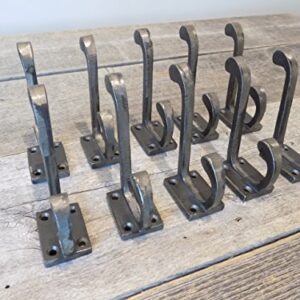 Midwest Craft House 10 Coat Hooks 3 1/2" Long Iron for Hats, Coats, Towels, Bathroom, Kitchen, ETC.!