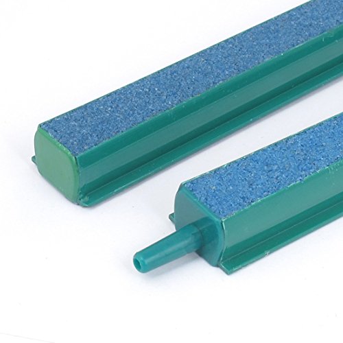 XMHF Aquarium Air Stone Airstone Oxygen Diffuser 14 Inch 2pcs Green Blue