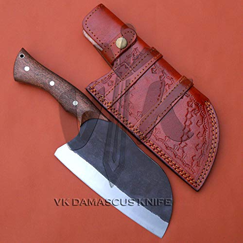 Custom Handmade Cleaver Chopper chef knife kitchen knife Serbian Home fixed blade Knife with sheath VK5511