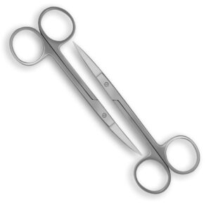 surgical online durable iris scissors - curved & straight blades, stainless steel, 4.5" size