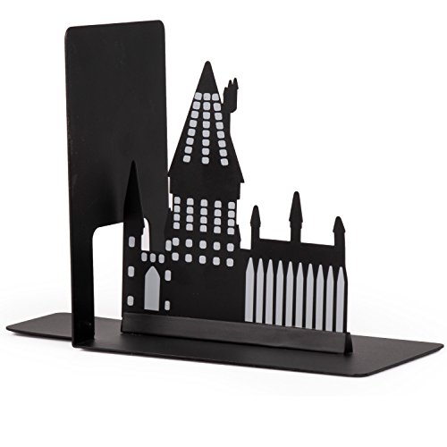 Seven20 Harry Potter Hogwarts Bookends - Metal Hogwarts School Castle Cutout Design - Great Decorative Gift for Any Harry Potter Book Fan