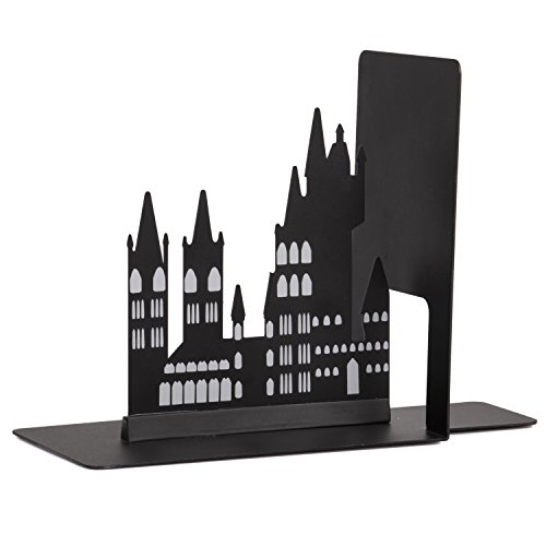 Seven20 Harry Potter Hogwarts Bookends - Metal Hogwarts School Castle Cutout Design - Great Decorative Gift for Any Harry Potter Book Fan