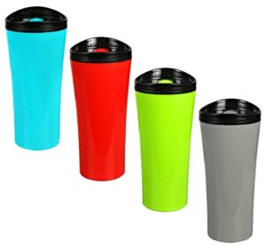 plastic travel mugs, 16.5oz - 5 colors by whatsnext (turquoise)