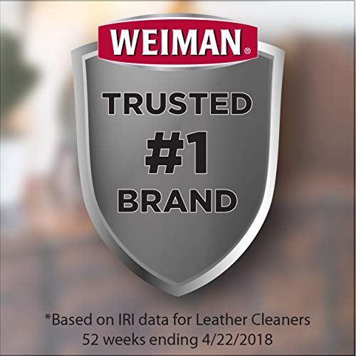 Weiman Leather Cleaner and Conditioner for Furniture - 12 Ounce - 2 Pack - Ultra Violet Protection Help Prevent Cracking or Fading of Leather Couches, Car Seats, Shoes, Purses