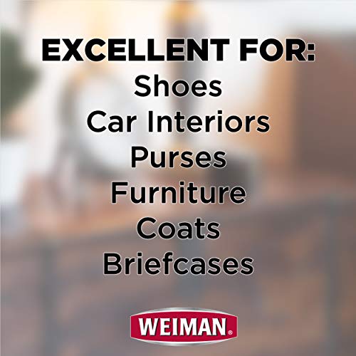 Weiman Leather Cleaner and Conditioner for Furniture - 12 Ounce - 2 Pack - Ultra Violet Protection Help Prevent Cracking or Fading of Leather Couches, Car Seats, Shoes, Purses