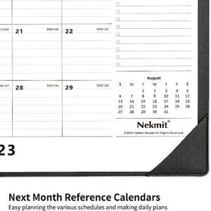 Nekmit Large Desk Calendar 2023-2024 With Black Desk Pad, 22"x17 ...