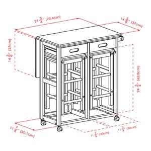 Winsome Suzanne 3-PC Set Space Saver Kitchen, Coffee Finish, 29.61x29.13x32.76