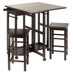 Winsome Suzanne 3-PC Set Space Saver Kitchen, Coffee Finish, 29.61x29.13x32.76