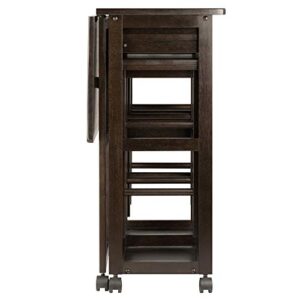 Winsome Suzanne 3-PC Set Space Saver Kitchen, Coffee Finish, 29.61x29.13x32.76